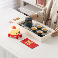 宏裕流沙台历干泡盘拍拍夜灯红包茶具礼盒套装茶杯茶具HYXQ1028(颜色随机)