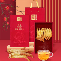 长白山人参红参高丽参礼盒原枝80g80g/盒 煲汤泡水材料送长辈节日礼盒