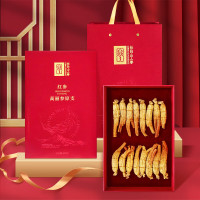 长白山人参红参高丽参礼盒原枝200g200g/盒 煲汤泡水材料送长辈节日礼盒