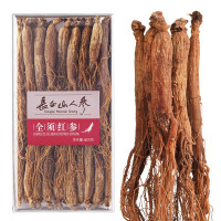 长白山人参全须红参亚克力盒400g/盒(40-45) 煲汤泡水材料送长辈节日礼盒