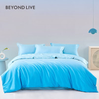 博洋幻彩时空·蓝长绒棉四件套220*240cm60支长绒棉套件床单被套枕头套床上四套件