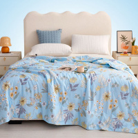 唐纳家纺 莱卡天丝夏被兰花草1.5米!