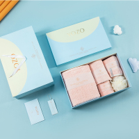 YOZO优竹世家 初爱-11五件套 (浴巾、毛巾、方巾、干发帽、浴球)!