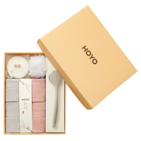 HOYO 沐浴7件套7736 方巾*2+毛巾*2+沐浴刷*1+沐浴海绵*1+浴花*1!