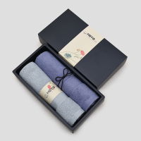 HOYO 臻品长绒棉 荷花2件套毛巾礼盒7150!