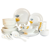 Corelle Brands康宁冰萃玲珑 金银杏餐具58件套CB-BSYX58/KZ/LS