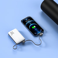 HYUNDAI韩国现代-便携挂绳带一拖三数据线移动电源 YH-P009