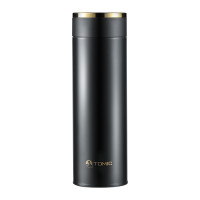 特美刻(TOMIC) 高档智能显温 陶瓷内胆保温杯 便携水杯 TW60070 460ML 黑色
