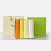 水星家纺洗脸毛巾家用柔软DHA类长绒棉毛巾礼 缤彩生活A类长绒棉毛巾礼盒 4条130400