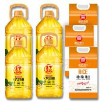 天下五谷 非转基因一级大豆油炒菜油食用油5L 4桶 高氏禾田 四季香珍珠米5KG(真空包) 3袋 共70斤
