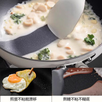 温仑山鹅卵石0涂层不粘炒锅32cm VE057