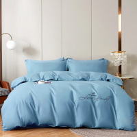 洁丽雅40S铂金加密全棉绣花四件套绿波CP3208