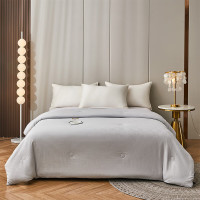 洁丽雅云丝棉奢享羊绒蛋白被-星空灰CP1685
