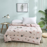 洁丽雅A类针织棉夏被粉色CP1218-1