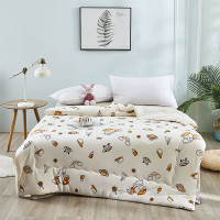 洁丽雅A类针织棉夏被白色CP1218-1