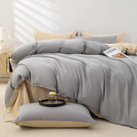 无印良品60支长绒棉纯棉磨毛四件套MJ-T2025-0283绅士灰