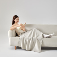 无印良品银狐休闲毯MJ-Q2025-0373北欧灰