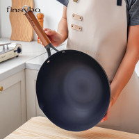 finsybo窒化铁锅&铁铲套装 窒化中式铁锅0化学涂层持久不锈易养锅F-GC2A