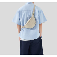 笑梦歌腰包男士运动单肩骑行轻便小斜挎包女2025新款运动胸包背包 City walk月牙斜挎包MG6002