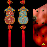 福人福地吉祥葫芦挂件布置新居礼物家居用品装饰品挂饰 礼盒装烫金吉祥大挂件-福禄大吉BD.22.03.L01