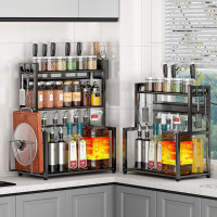 翰乐调料置物架[三层30带挡板]刀架+挂钩