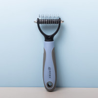 漫沃星系MANWOGA宠物双面开结梳MC-S303蓝色(小号)