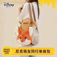 迪士尼(Disney)疯狂动物城尼克萌友同行单肩包可爱玩偶实用包生日礼物
