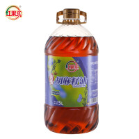红果实新疆清香胡麻油5L桶装食用油 物理压榨 亚麻籽油 可直接口服