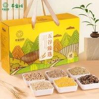 半亩川 半亩良田五谷臻选2000g白豌豆荞麦高粱麦仁玉米糁三色糙米粥礼盒