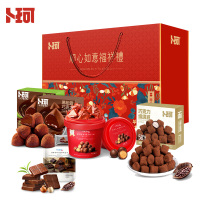 卜珂黑巧克力726g醇香浓郁丝滑不腻健康零食送礼佳品 顺心如意 巧克力福气满满装