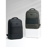 爱华仕都市行者系列男士双肩包大学生笔记本电脑包商务大容量双肩背包 黑色/岩石绿 (无备注颜色随机发)