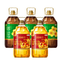 中粮福临门品质纯油套装50斤 福至心礼浓香菜籽油5L*3 五福临门压榨一级花生油5L*2 高性价比健康食用油家庭装