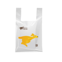 鑫鲸洲 外卖方便打包袋食品包装透明手提袋塑料袋6290-ST222 17*28*3.5丝1000只