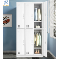 点云星辰更衣柜铁皮柜办公员工储物柜带锁寄存柜宿舍鞋柜六门更衣柜高1800mm×宽900mm×深420mm厚0.4mm