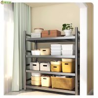 冀华美0214—货架不锈钢置物架家用厨房储物架仓储超市架子四层60*35*150cm-加厚款(每层载重40KG)