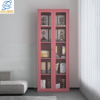 点云星辰DD-31文件柜办公柜员工柜钢制铁皮柜资料柜办公室档案柜储物柜粉色通玻长800*宽450*高2000mm厚6mm