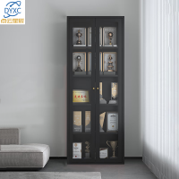 点云星辰DD-31文件柜办公柜员工柜钢制铁皮柜资料柜办公室档案柜储物柜黑色通玻长800*宽450*高2000mm厚6mm