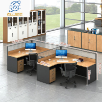 点云星辰0729-职员办公桌屏风员工电脑桌工作位 7型2人位含活动柜+椅[升级款E0级板材]