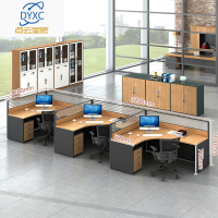 点云星辰0729-职员办公桌屏风办公桌员工桌电脑桌工作位 7型3人位含活动柜[基础款E1级板材]