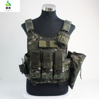 冀美16式携行具钢丝快拆三旦夹术背心防护训练马甲武夏钢丝多功能负重携行装备星(2件装)-武夏水墨纹50x46cm