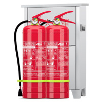 绿消 629-lV14 干粉灭火器4kg消防家用商用4公斤干粉灭火器2具+不锈钢箱 *4套