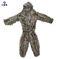 大唐御0729-丛林毛丝吉利服户外训练伪装服真人吃鸡CS伪装透气观鸟隐身吉利服枫叶套装