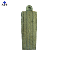 大唐御0729-户外野营1.5KG睡袋应急大衣睡袋耐磨保暖防潮防寒加厚大衣睡袋军绿