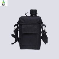 冀美0729-2L户外批发水壶迷彩运动便携生存野外斜跨驴友大容量生存黑色