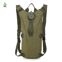 冀美0729-户外水袋3L饮用水袋双肩水囊背包旅行骑行登山运动便捷水壶连内胆绿色