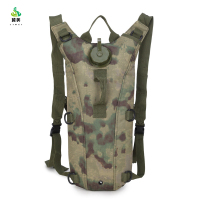 冀美0729-户外水袋3L饮用水袋双肩水囊背包旅行骑行登山运动便捷水壶连内胆废墟迷彩