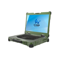 华智鑫控 15.6英寸国产化铝合金IP65全加固三防笔记本电脑 飞腾D2000 军车绿 银河麒麟系统