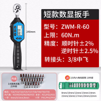 HEMUELE 禾木电子数显扭力扳手扭矩力矩可调式高精度检测开口头汽修工具 [短款套装]2.0-60N.m