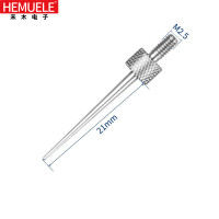 HEMUELE百分表测头 千分表测针 百分表头千分表头表针尖测头平测头 尖测头R0.15*22长