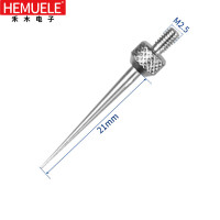 HEMUELE百分表测头 千分表测针 百分表头千分表头表针尖测头平测头 尖测头R0.2*21长